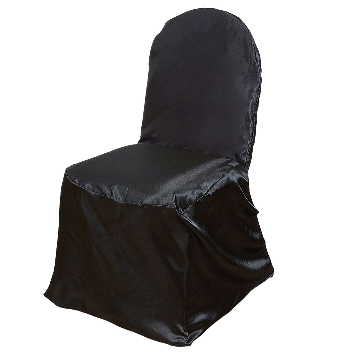 Satin Black White Ivory Banquet Chair Covers Wedding Reception eBay