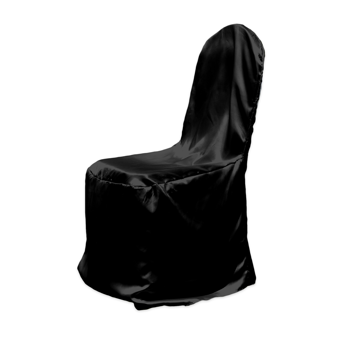 Satin Black White Ivory Banquet Chair Covers Wedding Reception - Picture 8 of 9