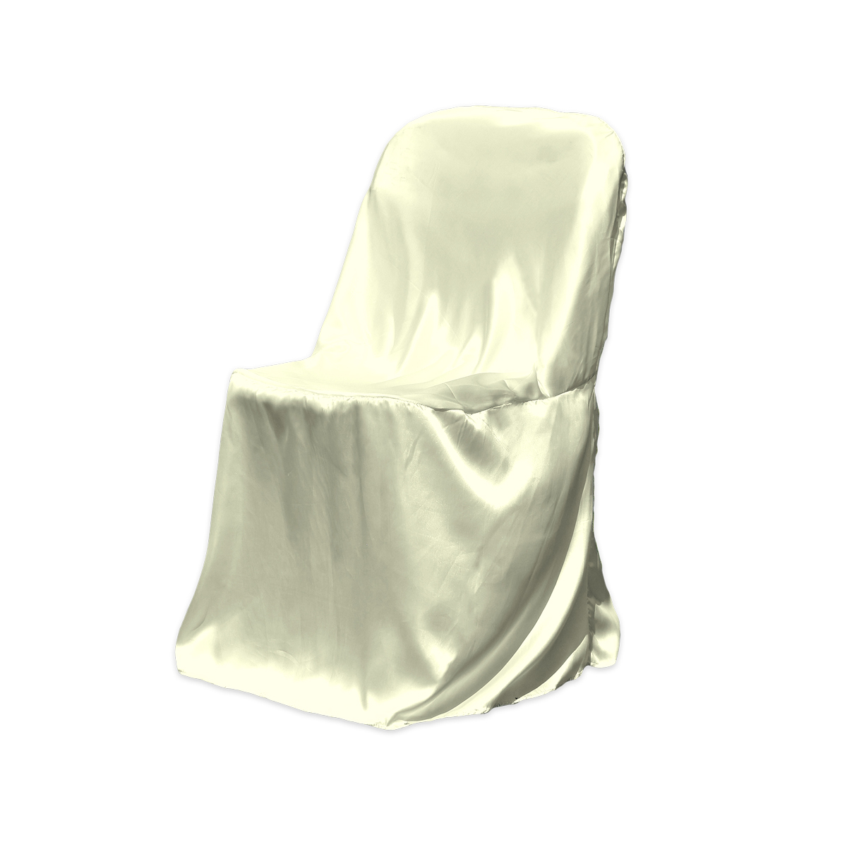 Klappstuhlhussen Satin Schwarz Weiß Elfenbein Hochzeit Empfang - Bild 9 von 9