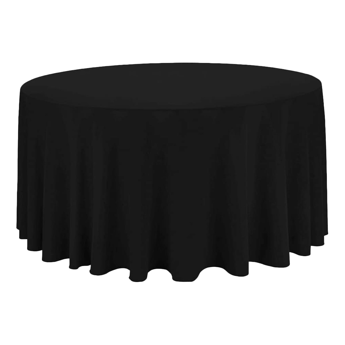 132" Runde Polyester Tischdecke Stoff Leinen Tuch Abendessen Hochzeit Bankett - Bild 8 von 11