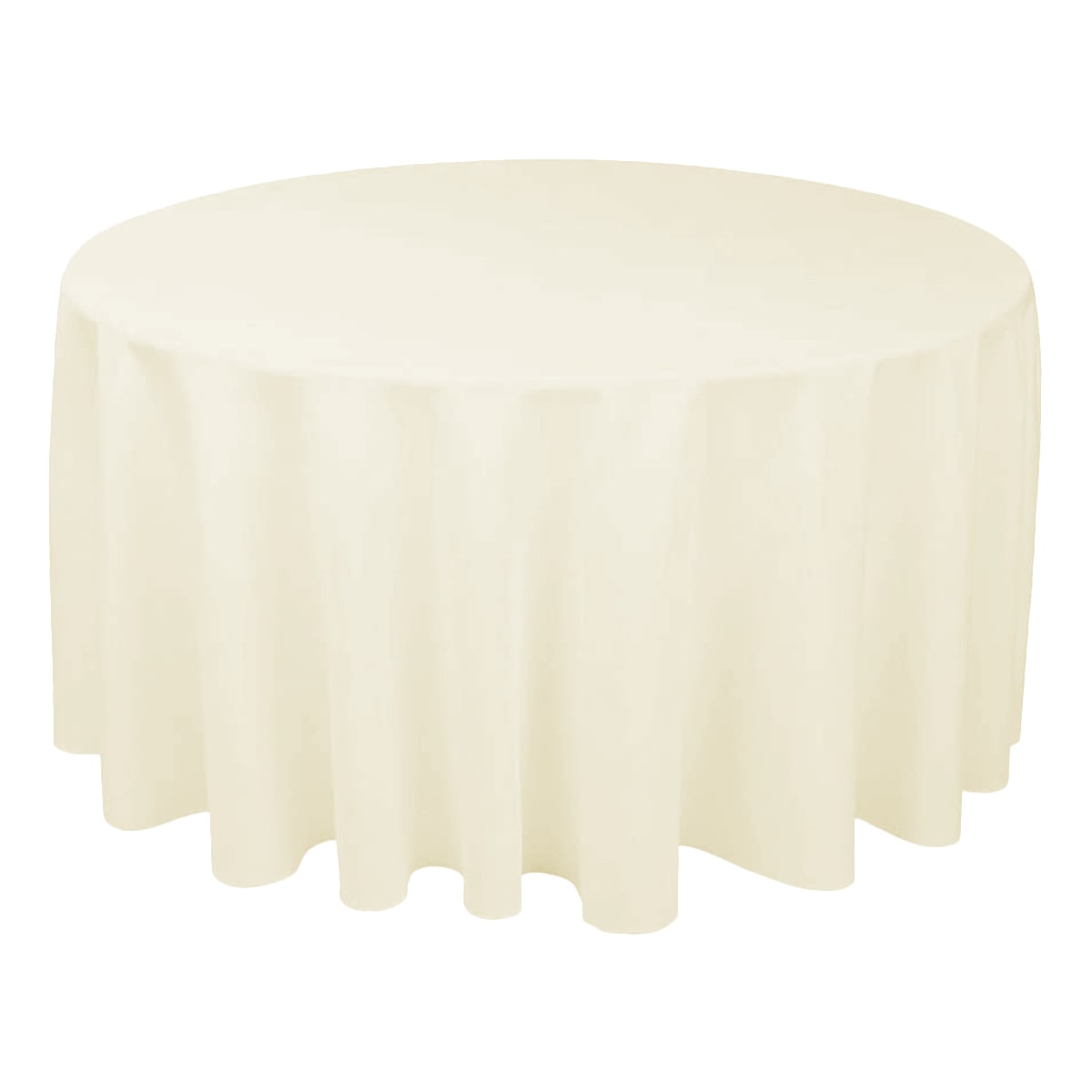 132" Runde Polyester Tischdecke Stoff Leinen Tuch Abendessen Hochzeit Bankett - Bild 10 von 11